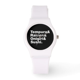 japanische Lebensmittel Tempura & Ramen & Onigiri  Armbanduhr