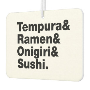 japanische Lebensmittel Tempura & Ramen & Onigiri Autolufterfrischer