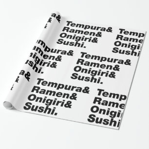 japanische Lebensmittel Tempura & Ramen & Onigiri  Geschenkpapier
