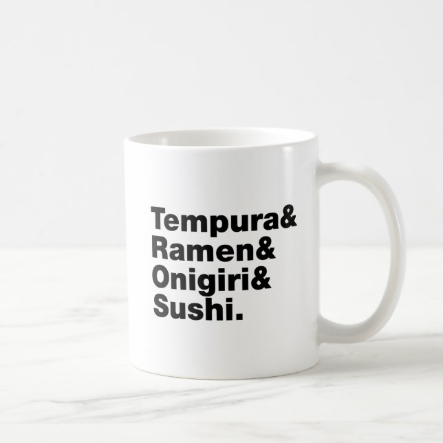 japanische Lebensmittel Tempura & Ramen & Onigiri  Kaffeetasse (Rechts)