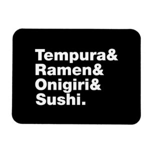 japanische Lebensmittel Tempura & Ramen & Onigiri  Magnet