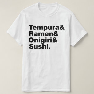 japanische Lebensmittel Tempura & Ramen & Onigiri T-Shirt