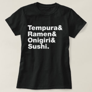 japanische Lebensmittel Tempura & Ramen & Onigiri T-Shirt