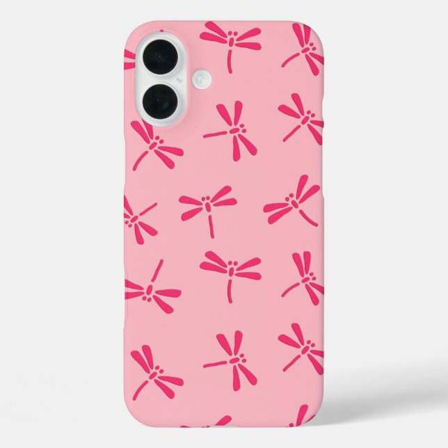 Japanische Libellenmuster, Light Coral Pink Case-Mate iPhone Hülle (Rückseite)