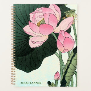 Japanische Lotus-Blume - Vintage Kunst Planer