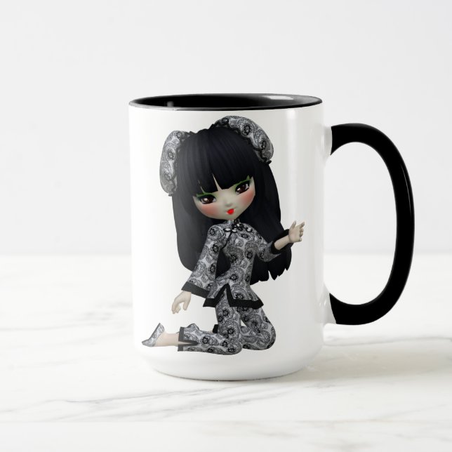 Japanische Mädchen-Tasse Tasse (Rechts)