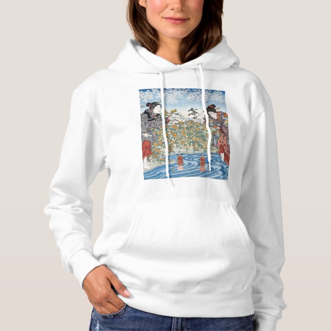 Japanische Mädchen von Ide Tama River Hoodie (Vorderseite)