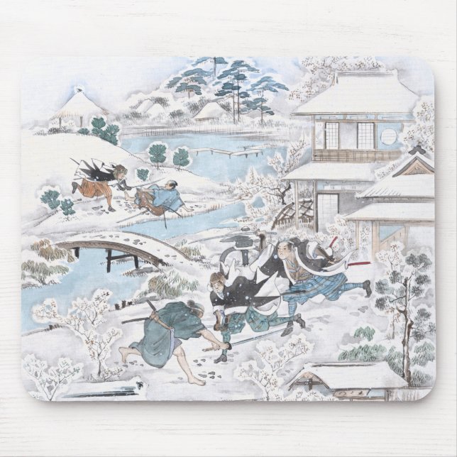 Japanische Malerei der 47 Ronin kämpfenden Mousepad (Vorne)