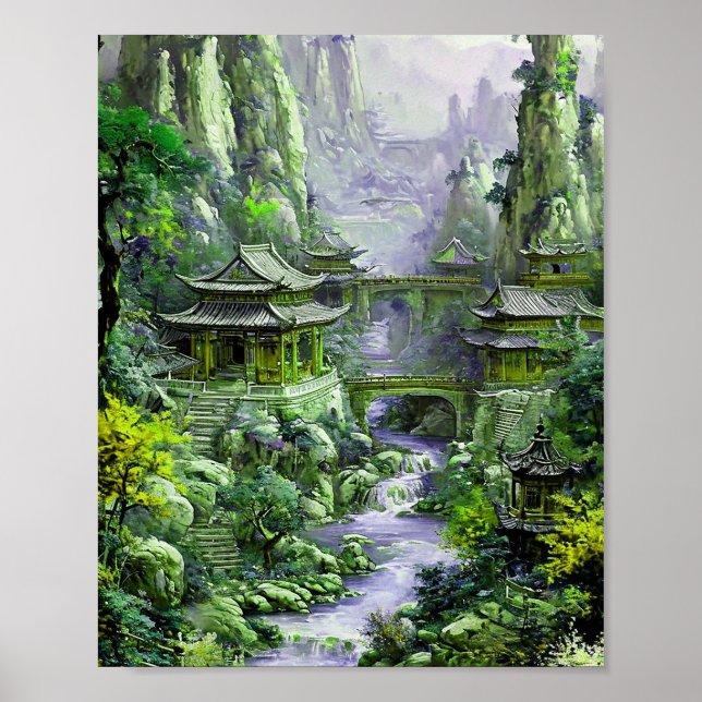 Japanische Malerei Poster (Vorne)