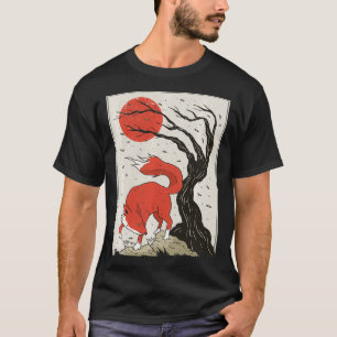 japanische Malerei von Fo, Tree und Sun Pu T-Shirt