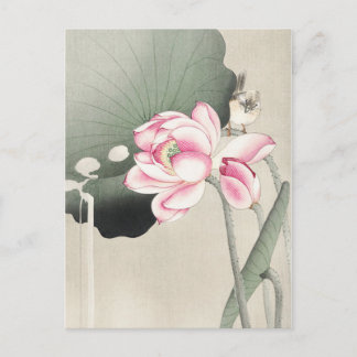 Japanische Malerei von Ohara Koson, vintage 小原古邨の日 Postkarte