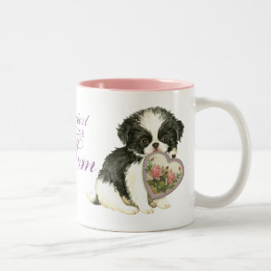 Japanische Mama des Herzens Zweifarbige Tasse