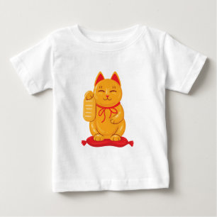 Japanische Maneki Neko Gold Cat, Symbol des Wohlst Baby T-shirt