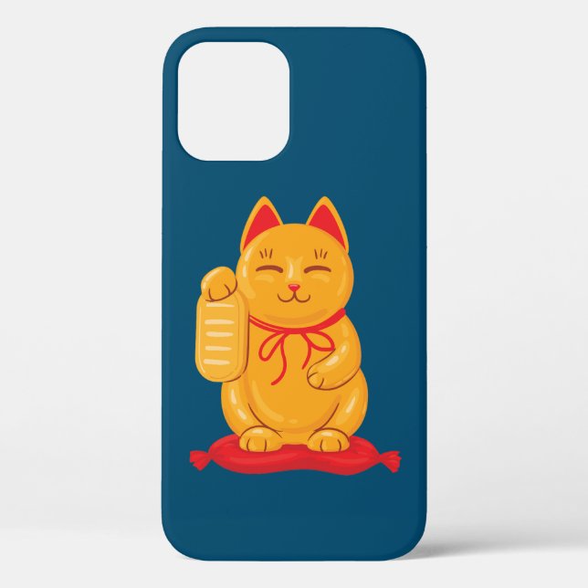 Japanische Maneki Neko Gold Cat, Symbol des Wohlst Case-Mate iPhone Hülle (Rückseite)