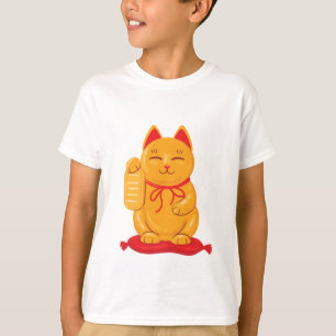 Japanische Maneki Neko Gold Cat, Symbol des Wohlst T-Shirt