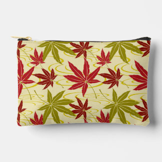 JAPANISCHE MAPLE-LEAF-PATTER IN CREME ZUBEHÖRTASCHE