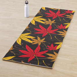 JAPANISCHE MAPLE LEAF (SCHWARZ) YOGAMATTE