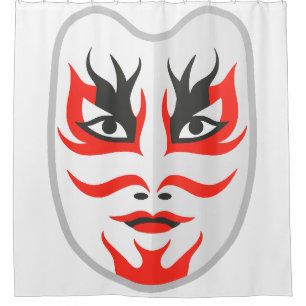 Japanische Maske Duschvorhang
