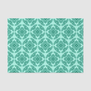 Japanische Medallion Muster, Aqua und Türkis Seidenpapier