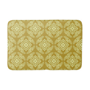 Japanische Medallion Muster, Mustard Yellow Badematte