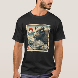 Japanische Mt. Fuji Sonnenuntergang Briefmarken Nu T-Shirt