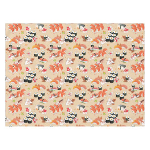 Japanische Nahrung: Sushi-Muster 3 Tischdecke