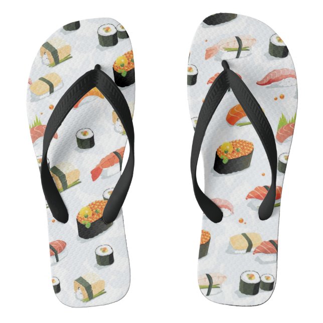 Japanische Nahrung: Sushi-Muster Flip Flops (Fußbett)