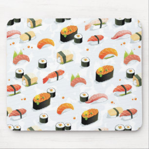 Japanische Nahrung: Sushi-Muster Mousepad