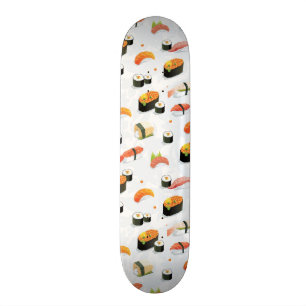 Japanische Nahrung: Sushi-Muster Skateboard