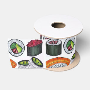 Japanische Nahrungsmittel Sushi California Tuna Ro Satinband