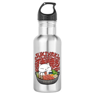 Japanische Nahrungssukiyaki-Katze Edelstahlflasche