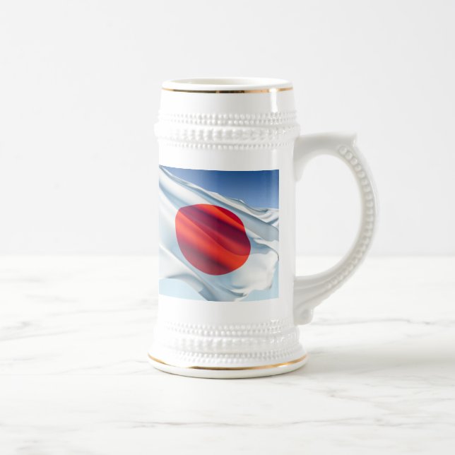Japanische Nationalflagge Bierglas (Rechts)
