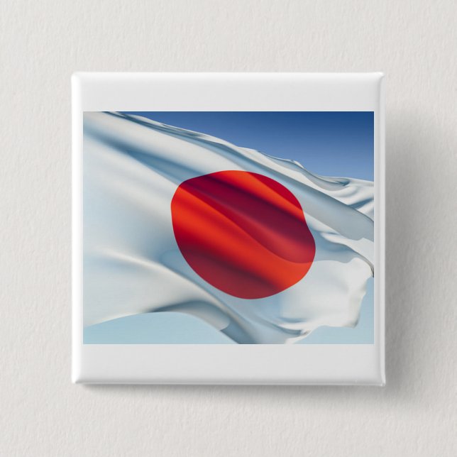 Japanische Nationalflagge Button (Vorderseite)