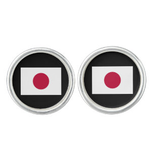 Japanische Nationalflagge Nisshoki Manschetten Knöpfe