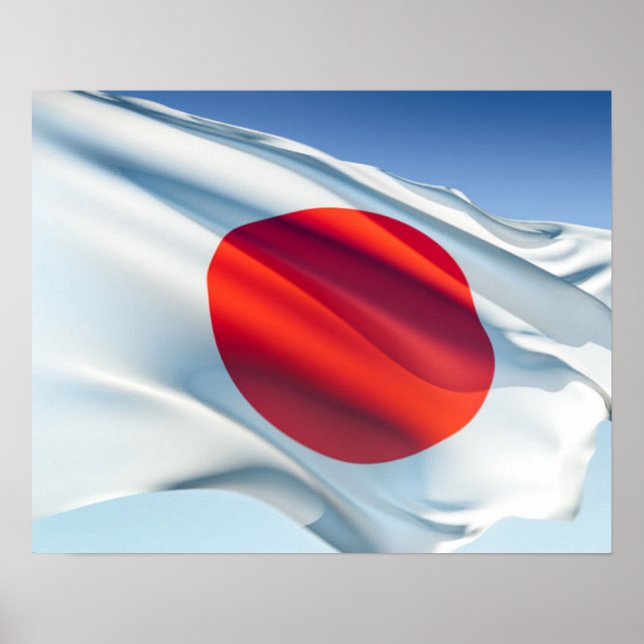Japanische Nationalflagge Poster (Vorne)