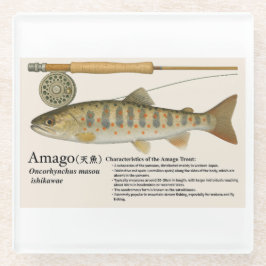 Japanische native Forelle – Amago Glasuntersetzer