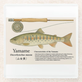 Japanische native Forelle – Yamame Glasuntersetzer