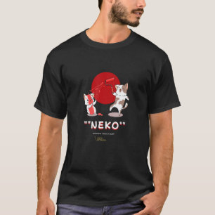 Japanische Neko Katze für Frauen T-Shirt