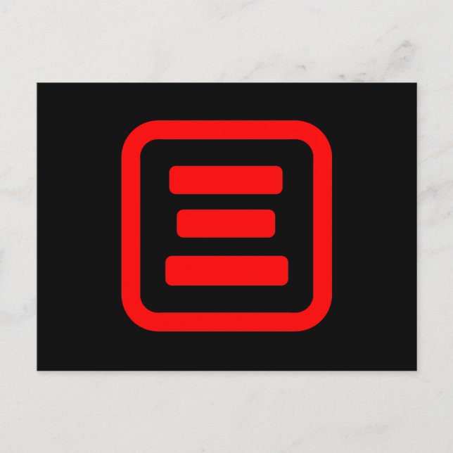 Japanische Nummer drei 三 【San】 Kanji Postkarte (Vorderseite)