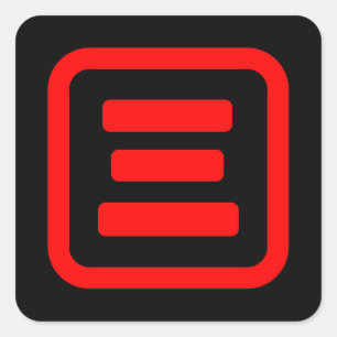 Japanische Nummer drei 三 【San】 Kanji Quadratischer Aufkleber