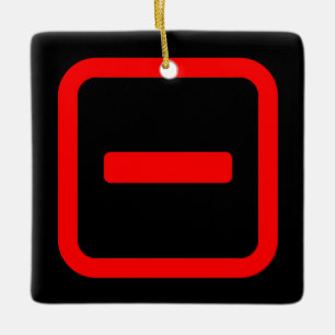 Japanische Nummer eins 一 【Ichi】 Kanji Keramikornament