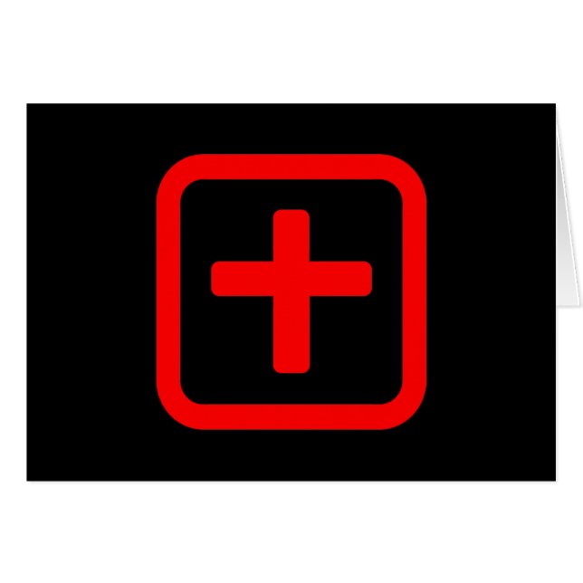 Japanische Nummer zehn 十 【Ju】 Kanji Card (Vorderseite (Horizontal))