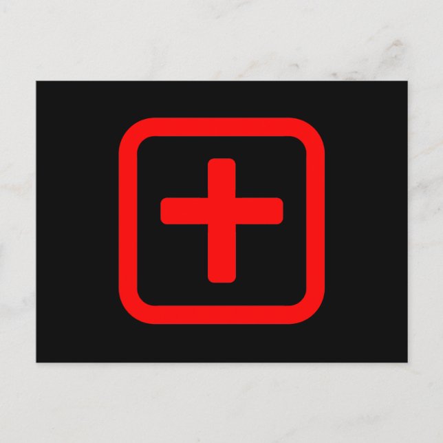 Japanische Nummer zehn 十 【Ju】 Kanji Postkarte (Vorderseite)