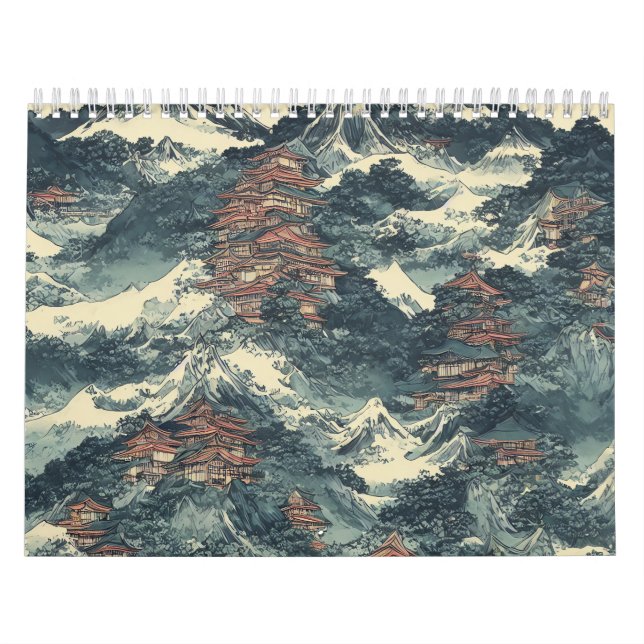 Japanische Ölmalerei Kalender (Titelbild)