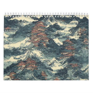 Japanische Ölmalerei Kalender