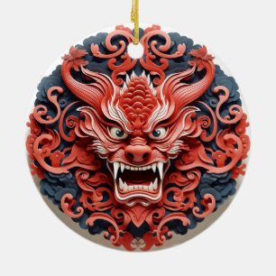Japanische Oni-Keramik-Ornament Keramik Ornament
