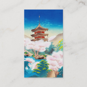 Japanische orientalische Landschaft Keisui Pagode Visitenkarte