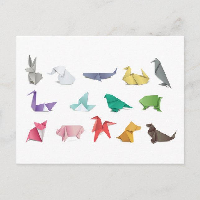 Japanische Origami-Postkarte für Postübergänge Postkarte (Vorderseite)