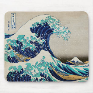 Japanische Ozeanwellen Ästhetische Strandwaves Äst Mousepad