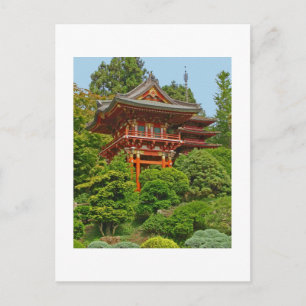 Japanische Pagode-Foto-Postkarte Postkarte